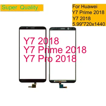 10Pcs/veliko zaslon na Dotik Za Huawei Y7 2018 Y7 PRIME 2018 Zaslon na Dotik Y7 Pro 2018 Dotik Senzor Računalnike Sprednje Steklo Objektiva