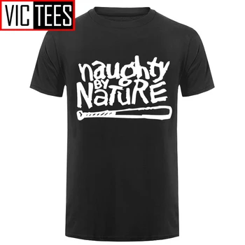 Moški Naughty By Nature, Old School Rap Hip Hop Skateboardinger Glasbeni 90. letih Bboy Bgirl T-shirt Črna Bombažna Majica s kratkimi rokavi Top Tees