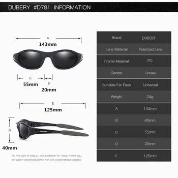 DUBERY Polarizirana sončna Očala Moški Ženske Kvadratnih Letnik UV Zaščite, sončna Očala Nov Modni Šport Ogledalo Klasičnih Luksuzne blagovne Znamke 781