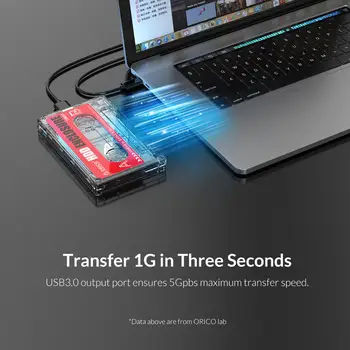 ORICO Pregleden Zunanji Trdi Disk Polje USB3.0 SATA3.0 5Gbps 4TB HDD Ohišje Podporo UASP DIY Nalepke Kasetni Trak Design