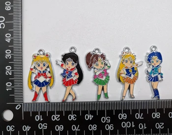 10 Kosov Risank Sailor Moon Kovinski Čare DIY Nakit, Izdelava Obeski Darila H-28