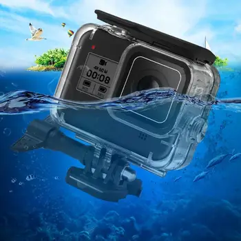 60m Podvodni Vodotesno Ohišje Zaščitni Lupini Pokrov Ohišja Potapljanje, Vodni Športi Ohišje za GoPro Hero 8 Črna Kamera dodatna Oprema