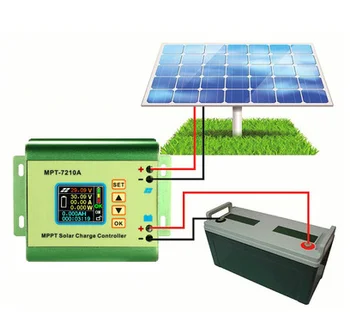 MPT-7210A LCD MPPT Solarni Panel Polnjenje Krmilnik Aluminij Zlitine za LiPo Baterije močjo 600W 24V 36V 48V 60V 72V baterije