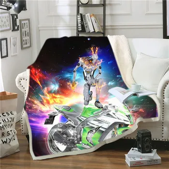 Motocikel Vzorec 3D tiskanje plišastih sherpa odejo kavč posteljo stol bedspread flis odeja tanka odeja družino