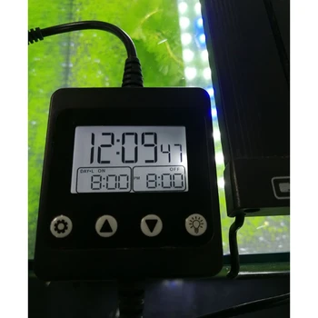 Aquarium LED Luči Krmilnik Dimmer Modulator z LCD Zaslonom za Fish Tank Inteligentni Čas Zatemnitev Sistem