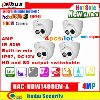 Dadua HDCVI IR Zrkla Fotoaparat 4MP HAC-HDW1400EM-A Built-in mic HD in SD izhod switchable IR 50M IP67 WDR Zmanjšanje Hrupa