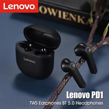 Novo 2021 Lenovo PD1 Slušalke TWS Brezžična tehnologija Bluetooth 5.0 Slušalke Touch Kontrole in-Ear Slušalke Stereo Bas Čepkov z Mic