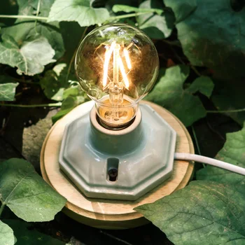 Vintage Lesa Znanja, keramična namizne svetilke Mansarda E27 Imetnik Edison Žarnica Tabela osvetlitev osvetlitev stikalo za kratke luči Stikalo za Nadzor Namizne Svetilke