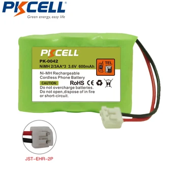 1pcs PKCELL NiMh Brezžični Telefon Baterija 3,6 V 2/3AA*3 600mAh za Vtech CPH-403D GE-TL26145 PK-0042 P-P304 CPH-403D