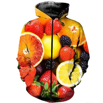 PLstar Kozmos sadje, Jagode grozdja oranžna 3d hoodies/majica/Majica Pozimi, jeseni Harajuku Dolg rokav ulične-2