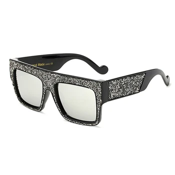 XaYbZc Luksuzni okrasnih kul vožnjo sončna očala ženske 2021 nov modni kvadratnih veliki škatli moški ženske splošno očala
