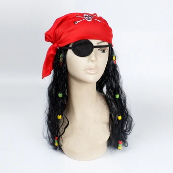 Pirati S Karibov Cosplay Kapitan Jack Sparrow Lasuljo Oči Masko Ruto Halloween Carnival Cosplay Kostum Opremo W118/WQ