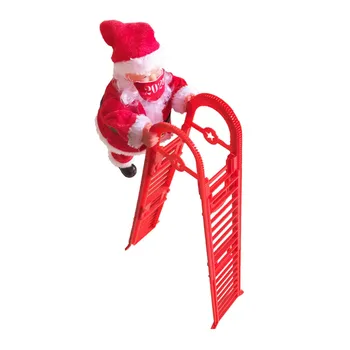 Božič Električni Santa Claus plezalno Lestev Lutka Glasbo Creative Božič Dekor Otrok Igrača Darilo lepe obrazne mimike, igrača