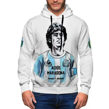 Novo Žogo Kralj Maradona blagovne Znamke Hoodie Harajuku Ženske/moški Ulica Priljubljena Nogomet Hoodie Maradona Vzorec Ženske/moški pulover s kapuco Jersey