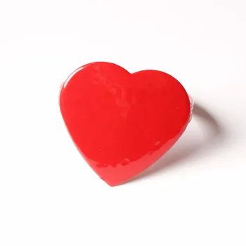 6pcs Velike rdeče obliki srca Valentinovo napkin sponke napkin obroč napkin obroč usta krpo krogov