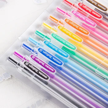 Japonska SAKURA Pritisnite Barvni Gel Peresa 0,5 mm Candy barve Označite Pero Kawaii Šolske Potrebščine