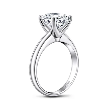 ANZIW 3 Karati Asscher Cut Zaročni Prstan za Ženske Sterling Srebro 925 Sona Simulirani Diamantno Obletnico Solitaire Ring