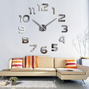Top moda 3d stenske ure reloj de pared quartz uro sodobne diy ure dnevno sobo, veliko dekorativni horloge murale nalepke