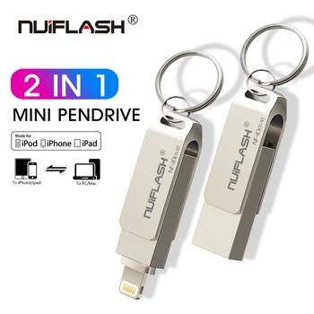 Kovinski USB Flash Disk 128GB OTG Pen Drive 32GB 64GB USB 3.0 Flash Disk za iphone/ipad/Strele/ios/Pomnilniški Ključek USB