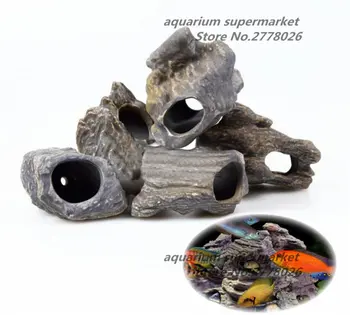 MF CICHLID KAMEN, Keramične Akvarij Rock Jama dekor za Aquarium Fish Tank