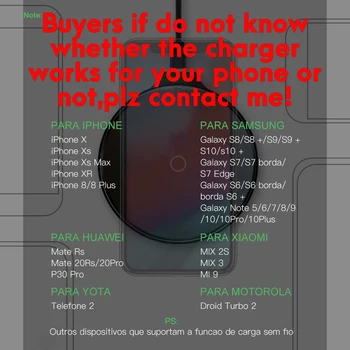 IONCT 10W qi brezžični polnilnik za iPhone X XR XS 11 USB wirless Polnjenje za Samsung Opomba 9 S10 Hitro telefonski polnilnik, brezžični pad