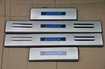 304 nerjaveče jeklo LED Izvažajo Plošča / Vrata Polico Avto styling za 2011-2016 Mitsubishi ASX avtomobilski deli