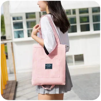 Moda Koreja nova Harajuku ulzzang pismo platno ženska torba Messenger bag velike zmogljivosti Priložnostne Preppy Lady vrečke