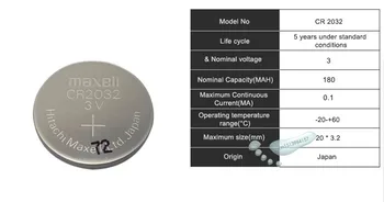 20pc maxell prvotne blagovne znamke novo baterijo cr2032 3v gumb celice kovanec baterije za gledanje računalnik igrače, daljinsko upravljanje cr 2032