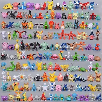 144pcs Različnih Stilov Pokemon Številke Modela Zbiranje Pokémon Pikachu Anime Slika Igrače, Lutke Otroka Darilo za Rojstni dan 2-3cm