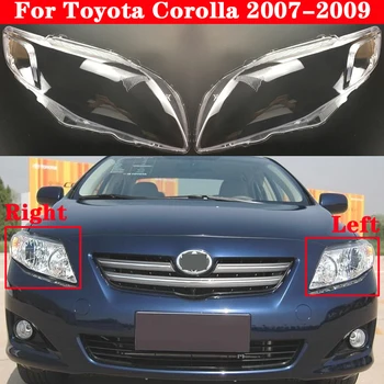 Avto Prednji Smerniki Kritje Za Toyota Corolla 2007-2009 Žaromet Lampshade Lampcover Glavo Svetilka svetlobe, steklene Prevleke Objektiv Lupini Kape