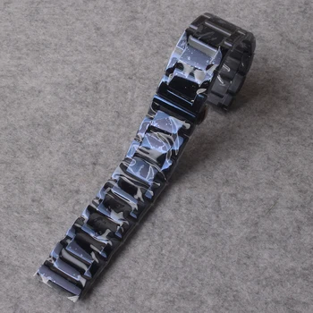 20 22 mm Watchband trak zapestnica Črna Modra Nerjavečega jekla poljski Watch pribor metulj sponke fit Galaxy 42 46mm watch 3