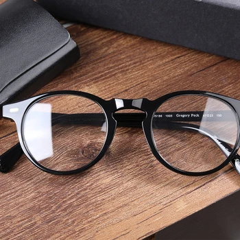 Ov5186 Letnik optična očala okvir žensk in moških branje Krog Polarizirana očala
