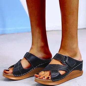 2020 Sandali Ženske Čevlje Platforme Open Toe Klini Gladiator Ženske Sandale Sponke Platformo Sandali Za Ženske Chaussures Femme