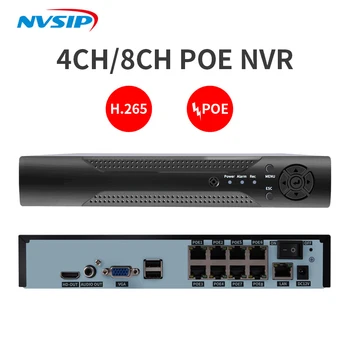 H. 265 H. 264 POE CCTV NVR Varnostni Video Nadzor Snemalnik 8CH 8CH 4MP 4CH 5MP PoE NVR IEE802.3af Za PoE IP Kamere