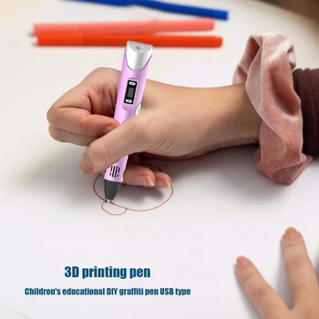 ALLOYSEED 3D Pero LED Zaslon DIY 3D Tiskanje Pero PLA Žarilno Otrok Grafiti Risanje 3D Tiskalnik Pero Ustvarjalna Igrača Darilo Za Otroke