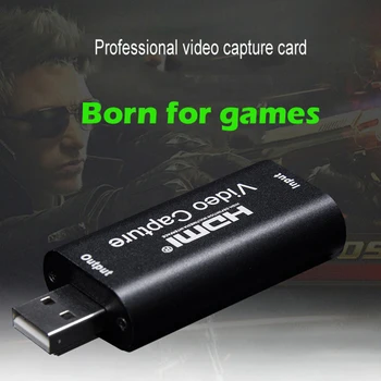 Zajem Video Kartice 1080P USB 2.0, HDMI Video Grabežljivac Zapis Polje za PS4 Igra DVD Kamere HD Kamera Snemanje Živo
