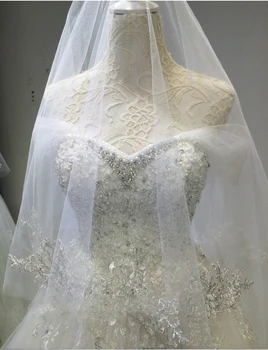Resnično Novo Slonovine boho Poročno obleko vestidos de novia žogo obleke beading kristalno poročne obleke princess poročne obleke