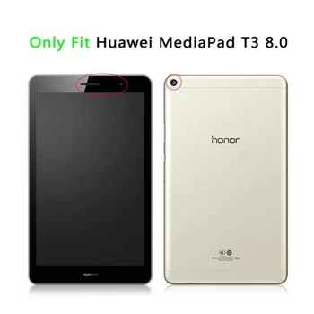 Za Huawei T3 8 Litchi Zrnasto Usnje Pokrovček Primeru za Huawei MediaPad T3 8.0 KOB-L09 KOB-W09 tablični primeru stojalo pokrov