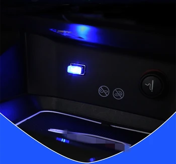 USB LED mini Brezžična Avto Notranja osvetljenost Okolice Vzdušje Dekorativni Blage Svetlobe Večfunkcijsko Za Peugeot 5008 2017-2019
