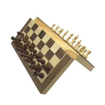 Nov Magnetni Leseni Šah Lesene Checker Krovu Trdnih Kosov Lesa Zložljiva Šah Odbor High-end Puzzle Igra Šah Yernea