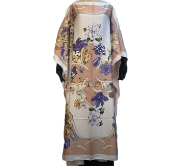 Moda evropski tiskani Bohemian Poletje Svile tam kaftan dolge obleke, Dashiki Kuvajt tradicionalne stranke haljo boubou obleko za ženske