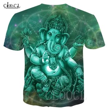 Ganesha Bog Modrosti Plus Velikost 3D Majice Natisnjeni Hindujski Ganesha Tshirt Moški Ženske Harajuku T Shirt Majica Kratek Rokav Vrhovi