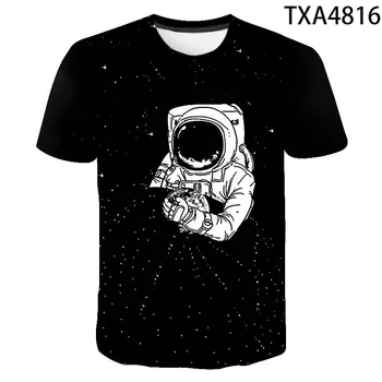 2020 Priložnostne 3D Majica s kratkimi rokavi Moški Ženske Otroci Prostora Astronavt Planet Raziskovanje Digital Print Kozmonavt T-shirt Kul Fant Dekle Vrhovi Tees