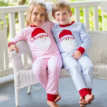 Božič Obleke Malčke Baby Dekleta Fantje Moda Santa Prugasta Vrhovi+hlače, Pižame Sleepwear Obleke Otroci Zimski Kompleti Oblačil