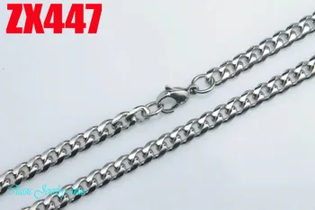 5 mm zaobljena oglišča Zajeziti Kubanski verige iz nerjavečega jekla ogrlica moda za moške, ženske, nakit verige 20pcs ZX447