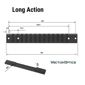 Vector Optics Nič MOA Jekla Železniškega Gori Fit Remington 700 Dolgo Ukrepe za Trdi Uporabite&Standardni Slog