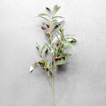 Umetni Cvetnih Listov Zelene Oljčne Veje Simulacije Sadje Umetno Rastlinskih Listov Poroko Dekorativni Šopek DIY materiala