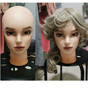 Model head model lutke glavo, plešasto glavo model frizerski praksi lasuljo klobuk zaslon center rekviziti preizkusni model glavo
