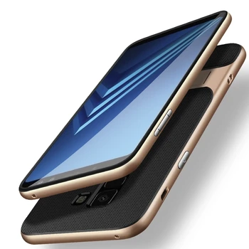 PC Okvir +TPU Silikonsko Ohišje za Samsung Galaxy A8 2018 A530F Luksuzni Nazaj Ohišje za Samsung Galaxy A8+Plus 2018 A730F Opremljena Primeru