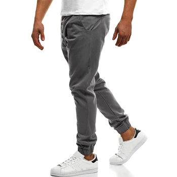 VROČE 2019 Prostem spomladi jeseni Šport hip hop Kaki vrečasta gumb Stretch Pantalones track hlače moški tek hlače